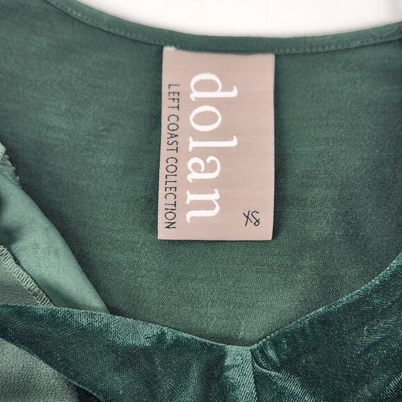 Anthropologie Dolan Velvet Vertex Tank Top Size XS Emerald Green V-Neck Casual - Picture 6 of 9